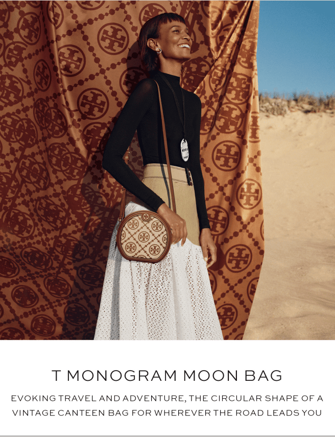 T Monogram Moon Bag